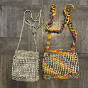 Vibrant Multicolor Crochet Crossbody Bag